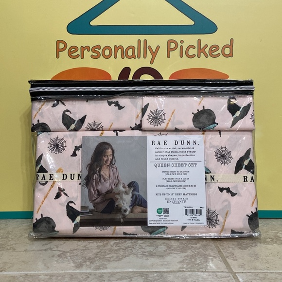 Rae Dunn TOLLE & TROUBLE Queen Sheet Set - Picture 2 of 4